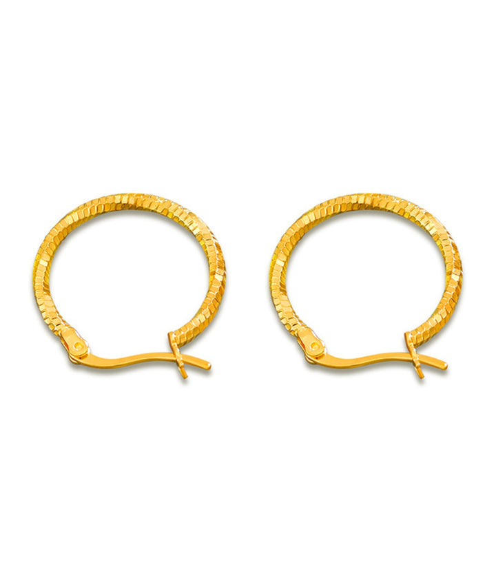Aretes gold S925 twisted circle