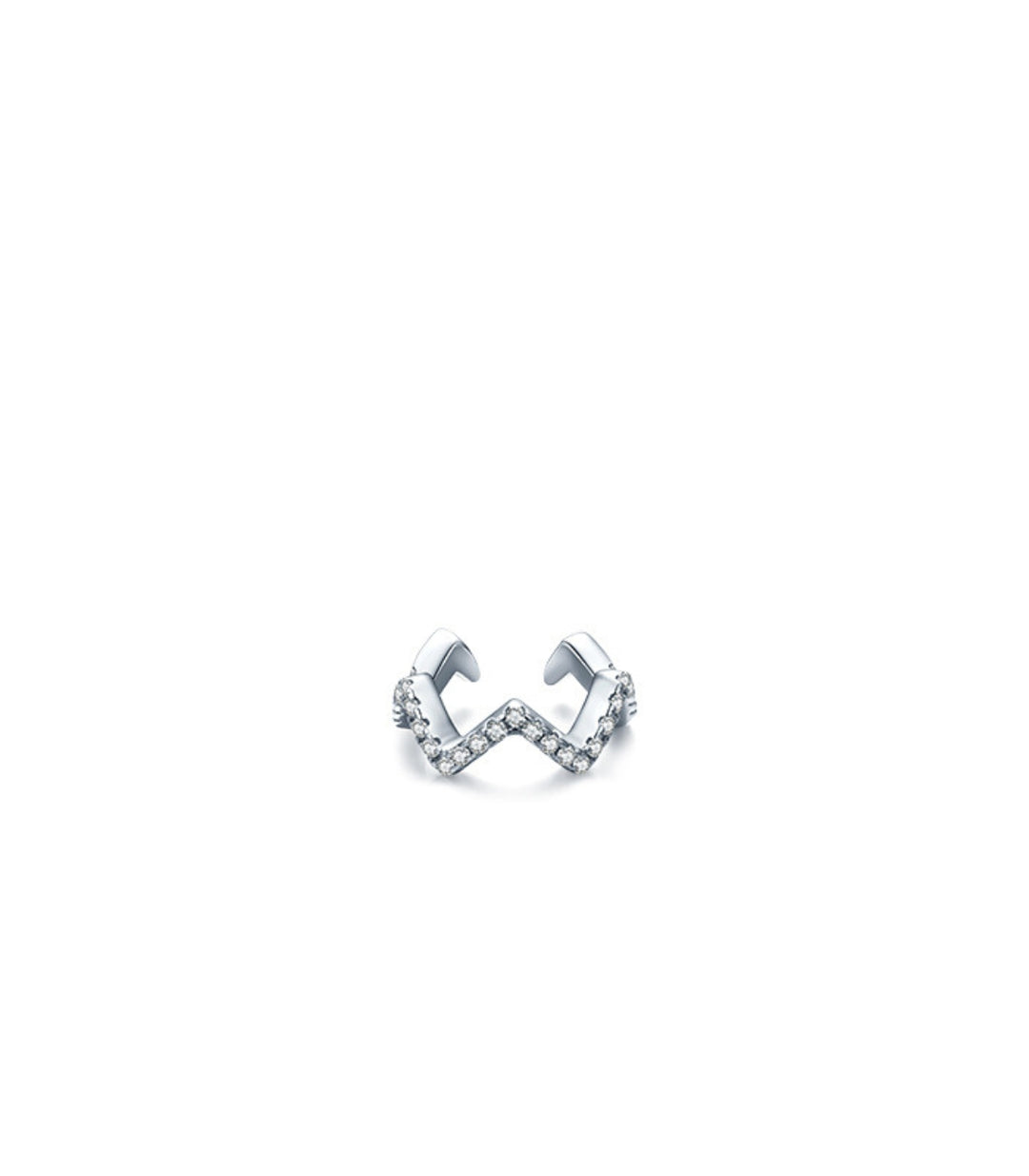 Ear clip S925 silver diamond vvv