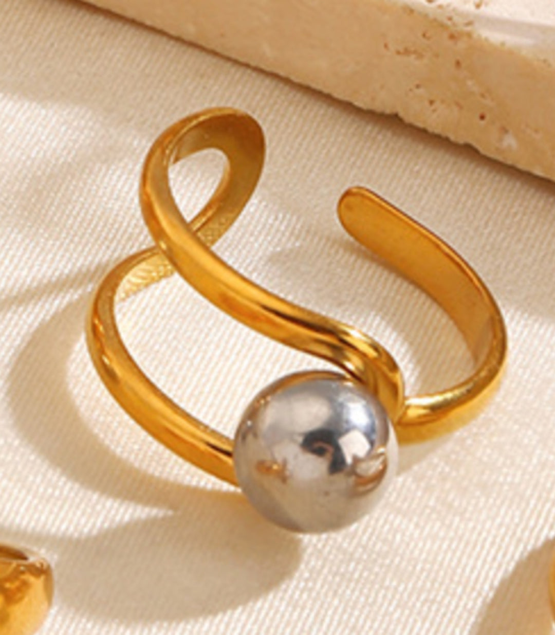 Anillo Bicolor Ball Wrap