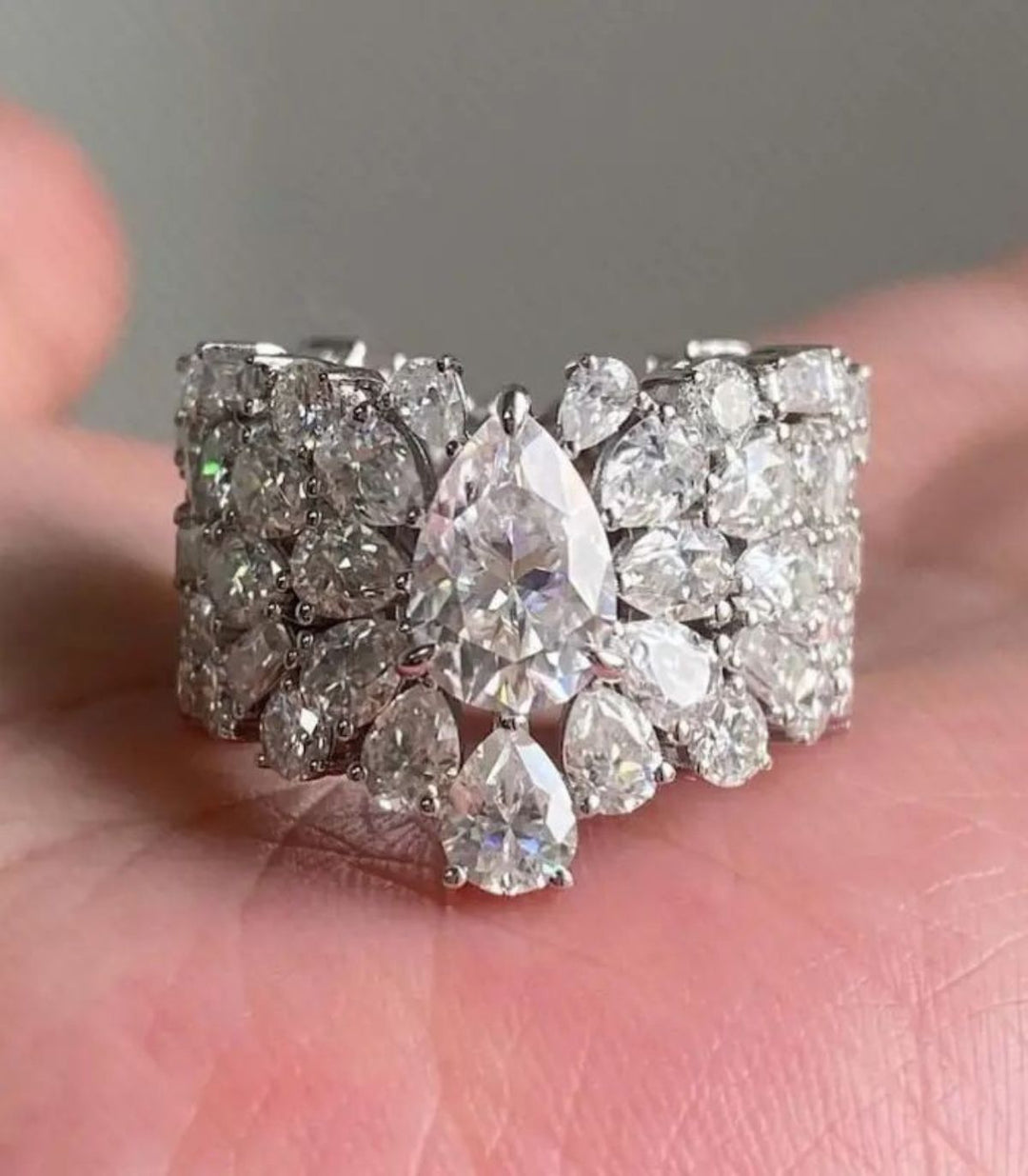 Anillo plata gota de agua 8