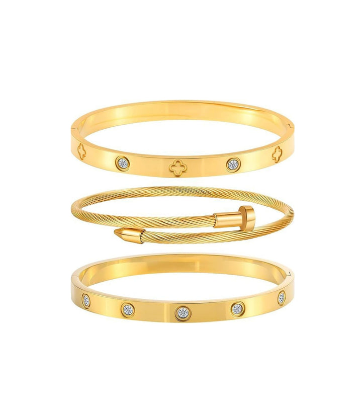 Brazalete Diamond Clover Set 3