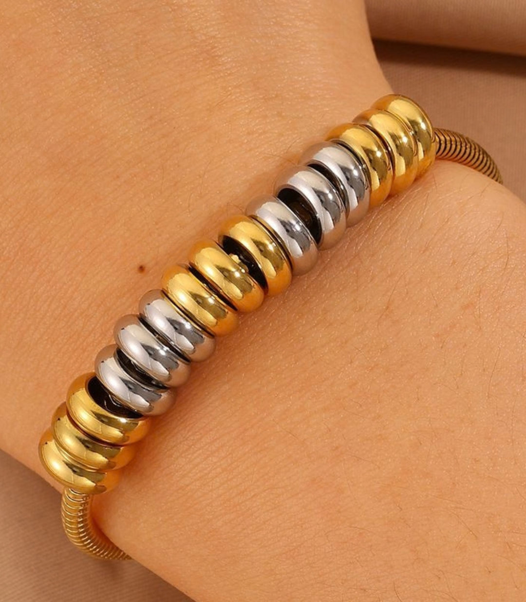 Brazalete Beaded Bicolor