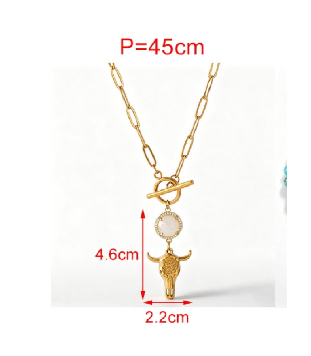 Collar Bull Head Pave Zircon