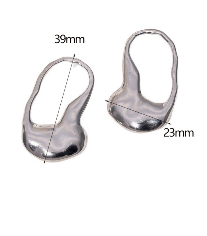 Aretes plata maxi irregular