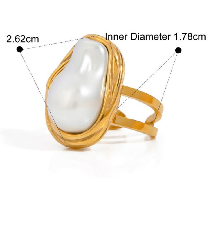 Anillo Perla Irregular