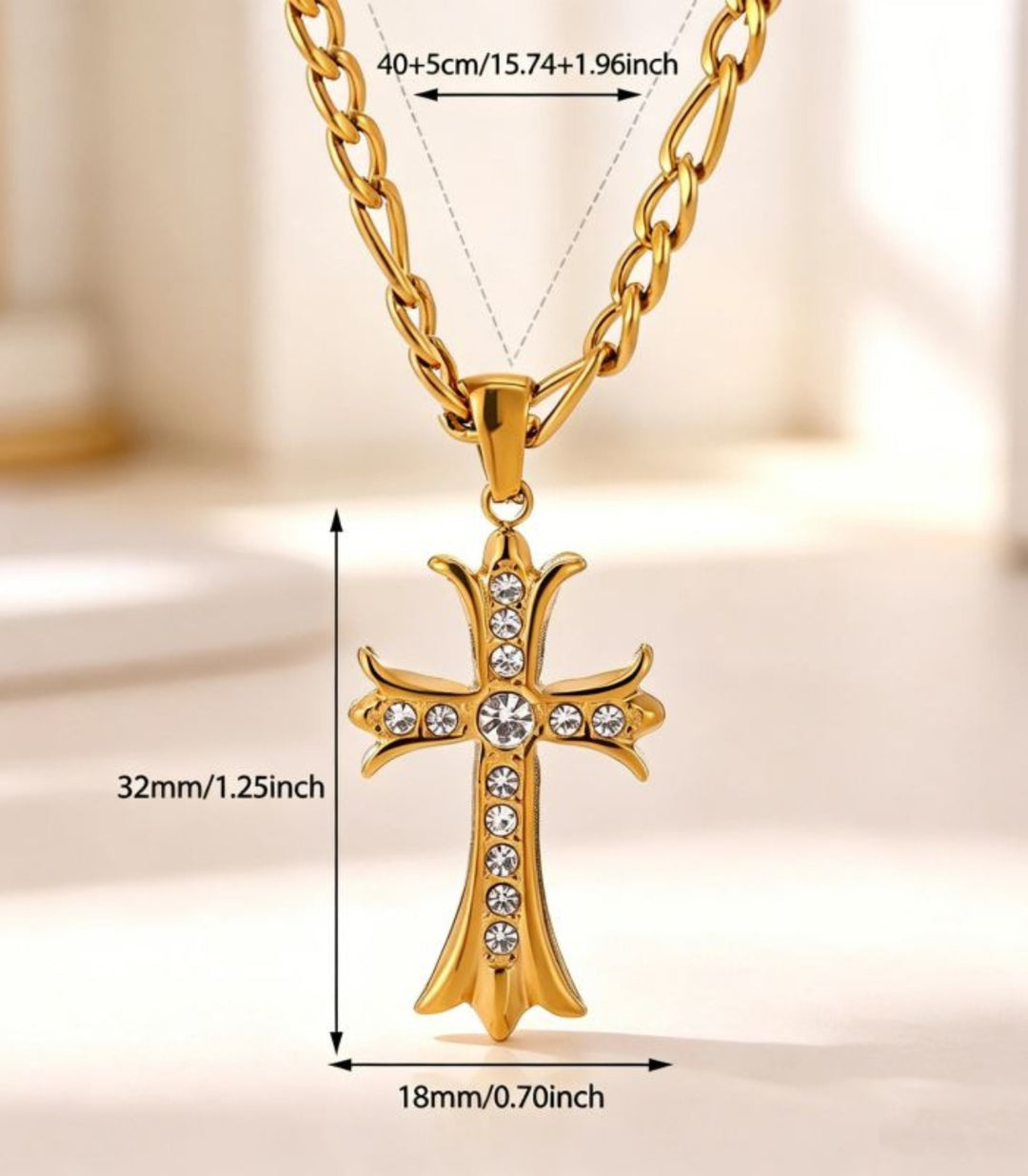 Collar Cruz con Zirconias