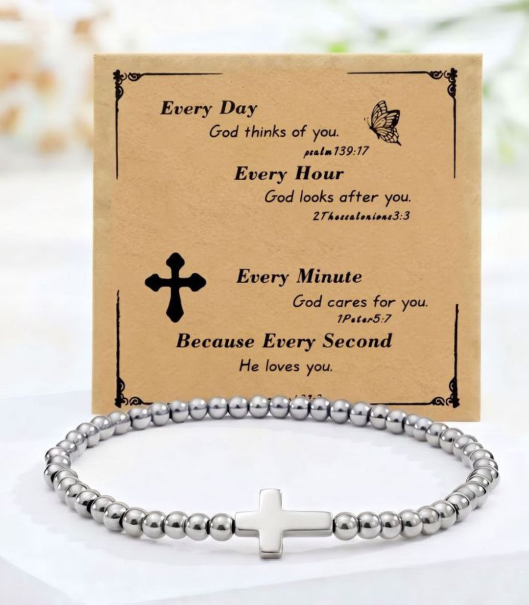 Brazalete Silver 18k Cross Elastic