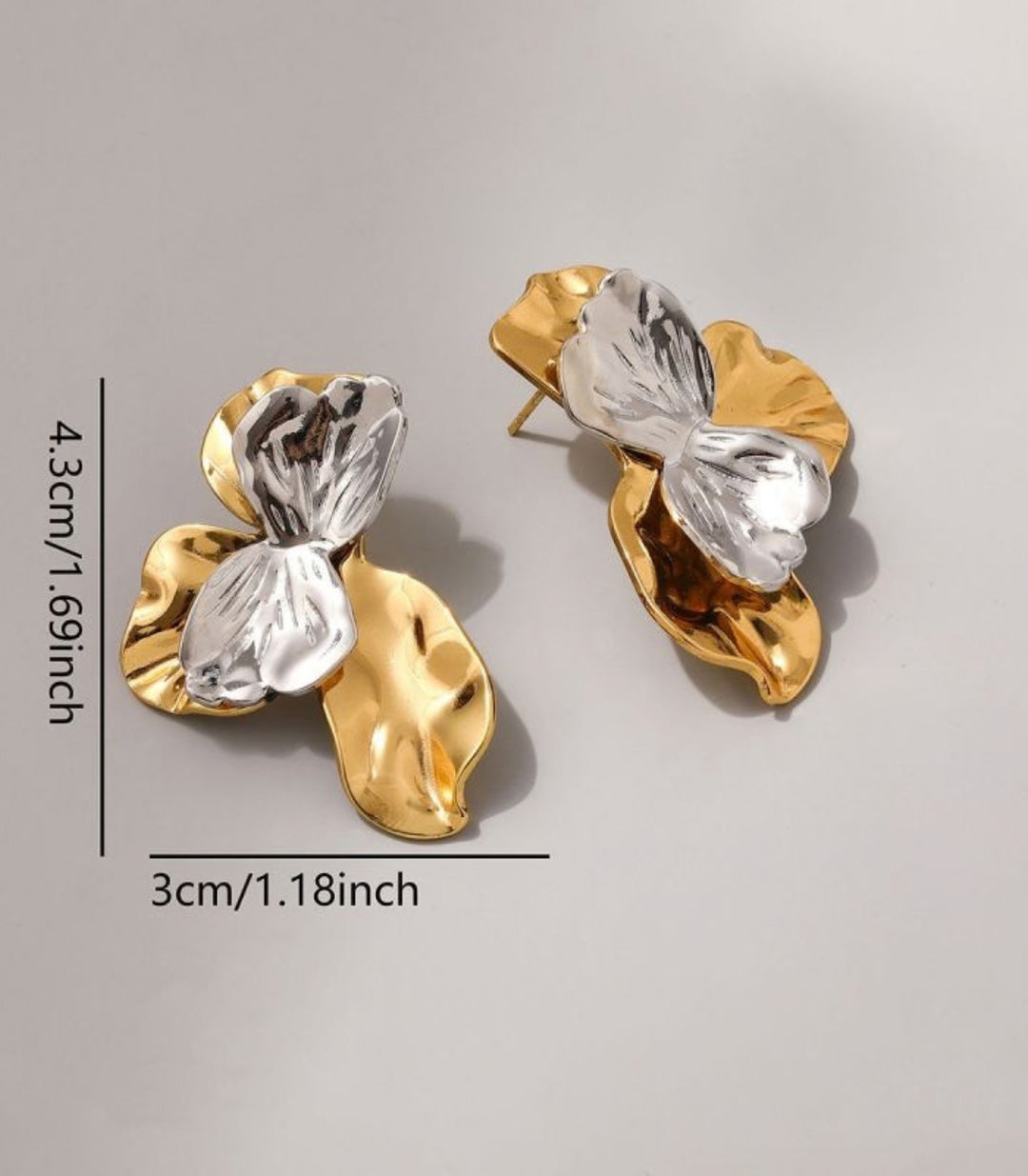 Aretes Hojas Bicolor