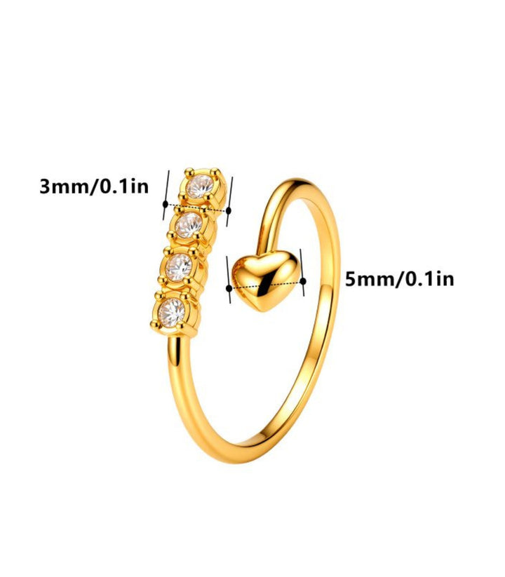 Anillo Corazón con Zirconias