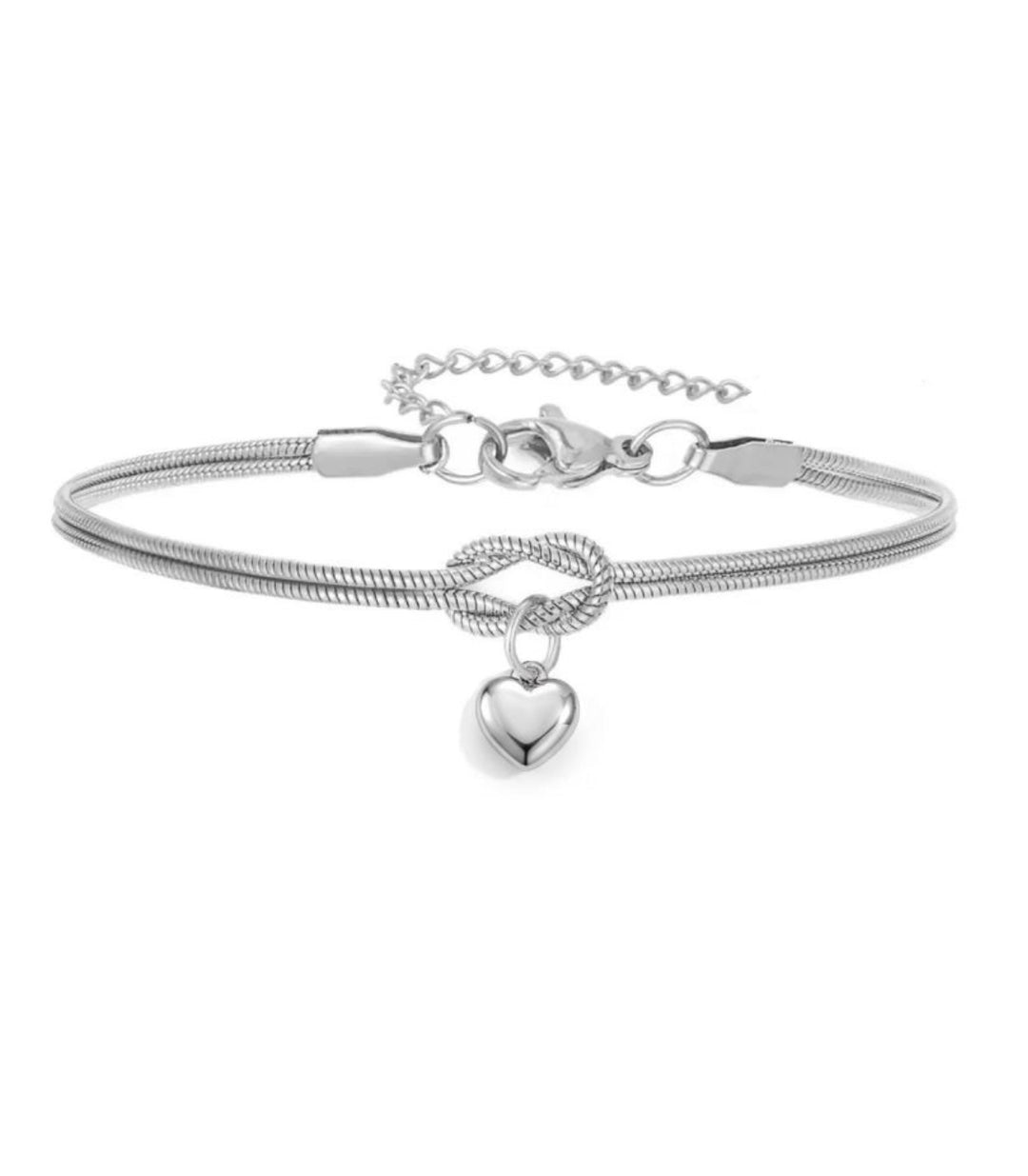 Brazalete Silver Love Knot Round