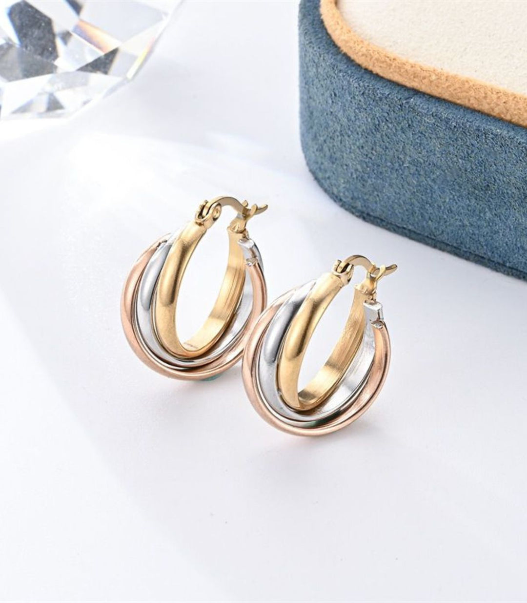 Aretes Triple Bicolor