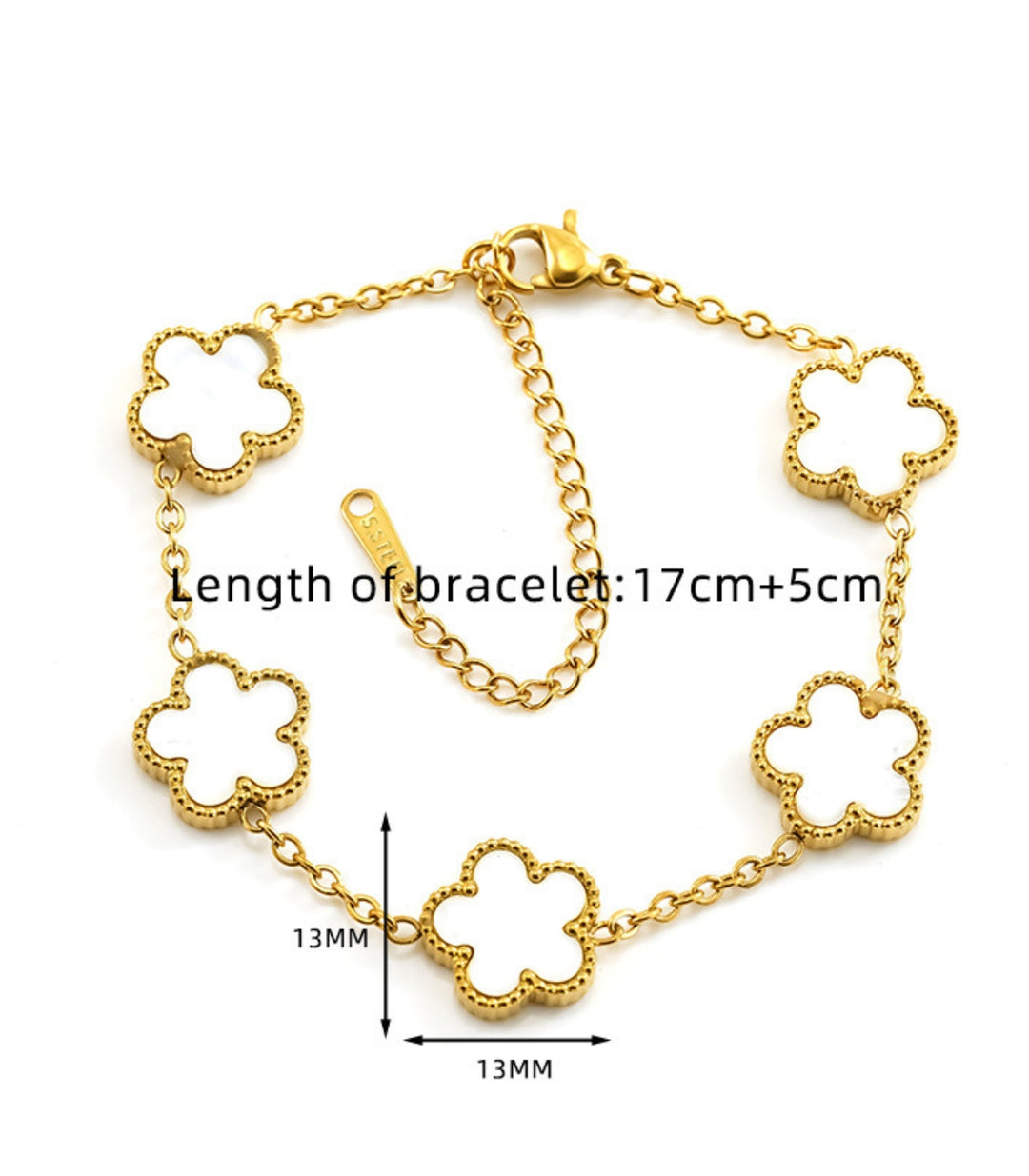 Brazalete Flores Blancas