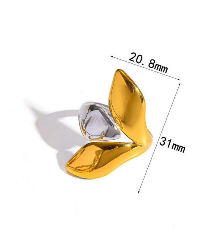 Anillo 3 Bicolor Multilayer 18K