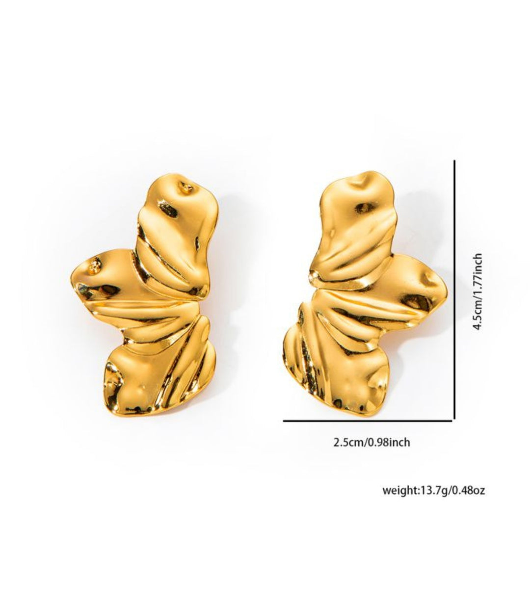 Aretes Alas Corrugadas