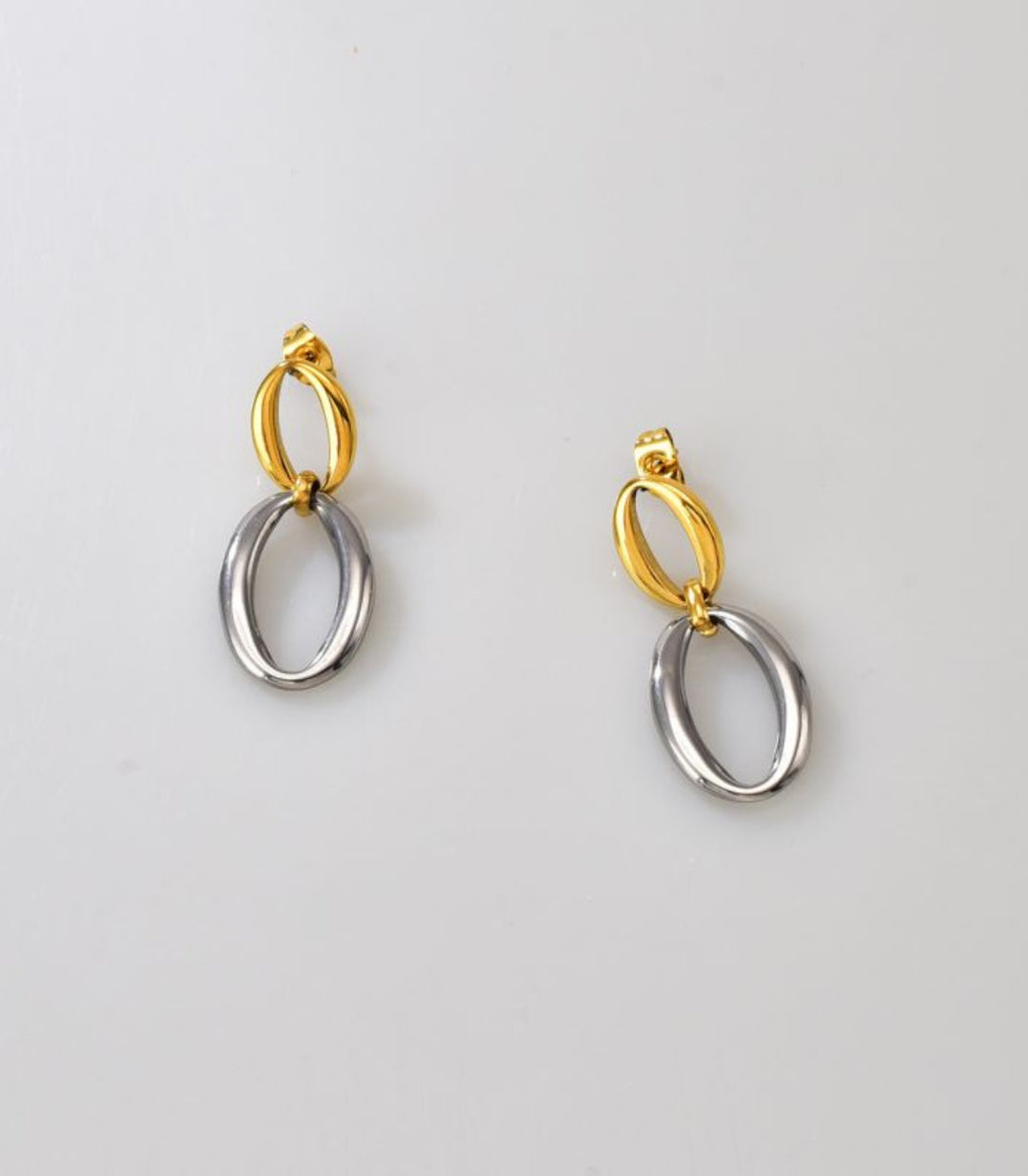 Aretes Oval Bicolor