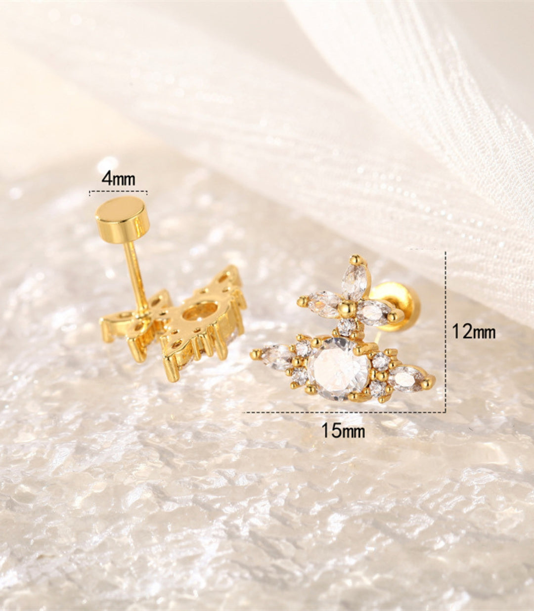 Aretes con zirconias
