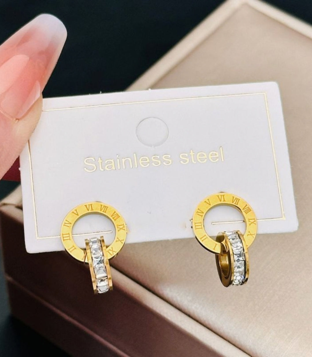Aretes Gold Diamond Roman