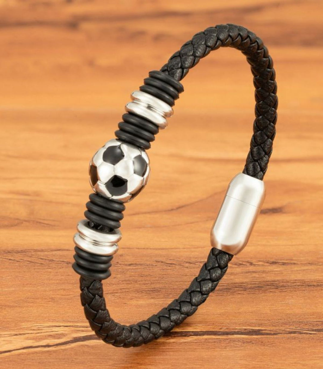 Brazalete Silver Football Magnetic