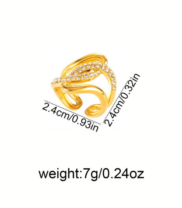 Anillo Twisted Zirconias