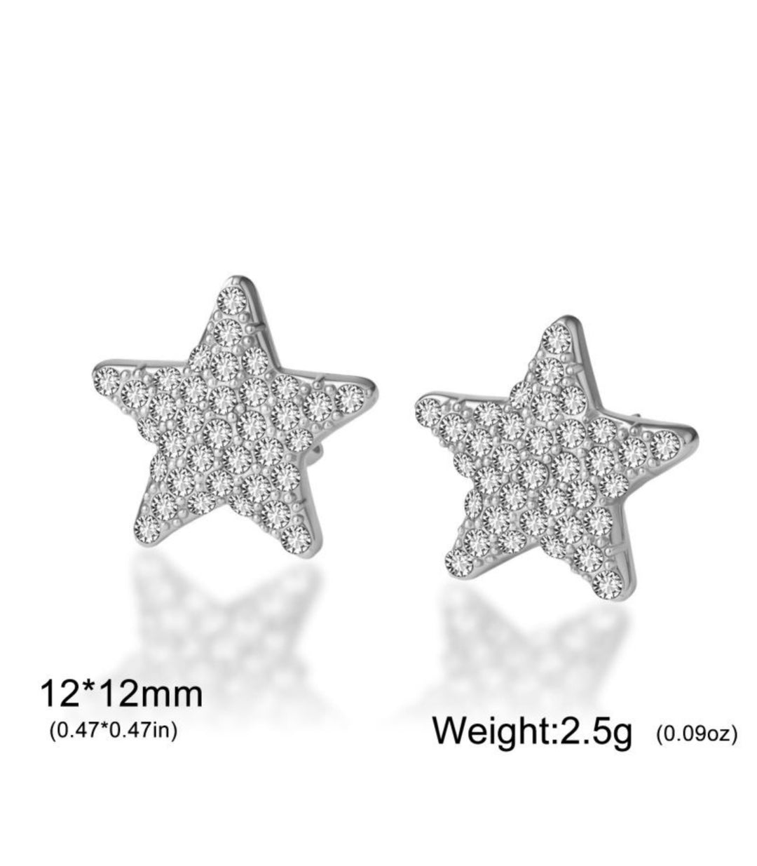 Aretes Silver Star Zirconia