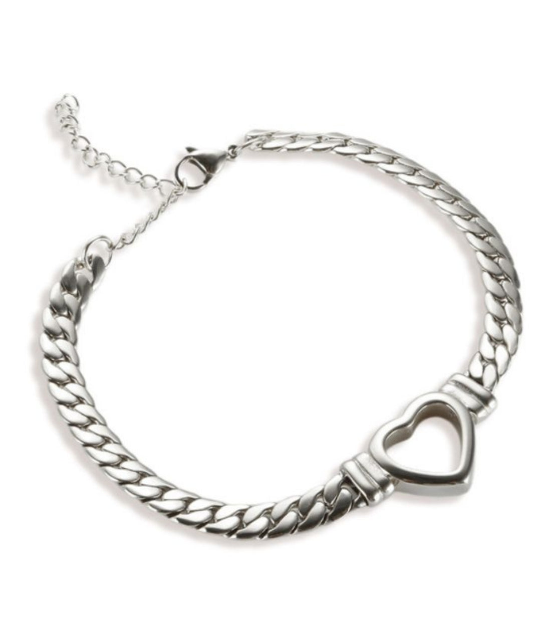 Brazalete plata corazón