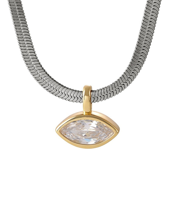 Collar Silver Bezel Eyeball