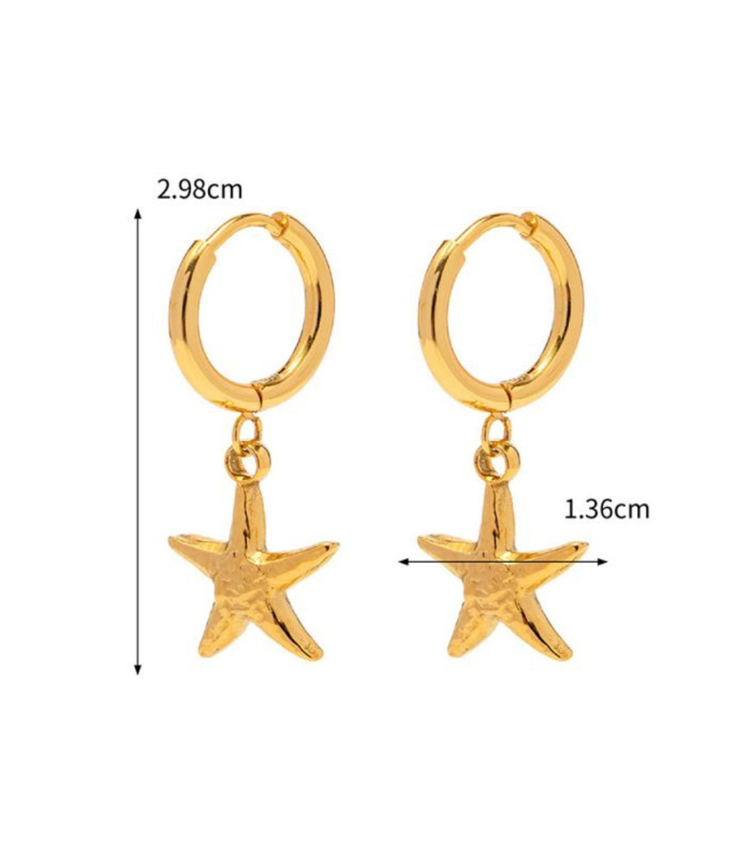 Aretes Starfish Hoop