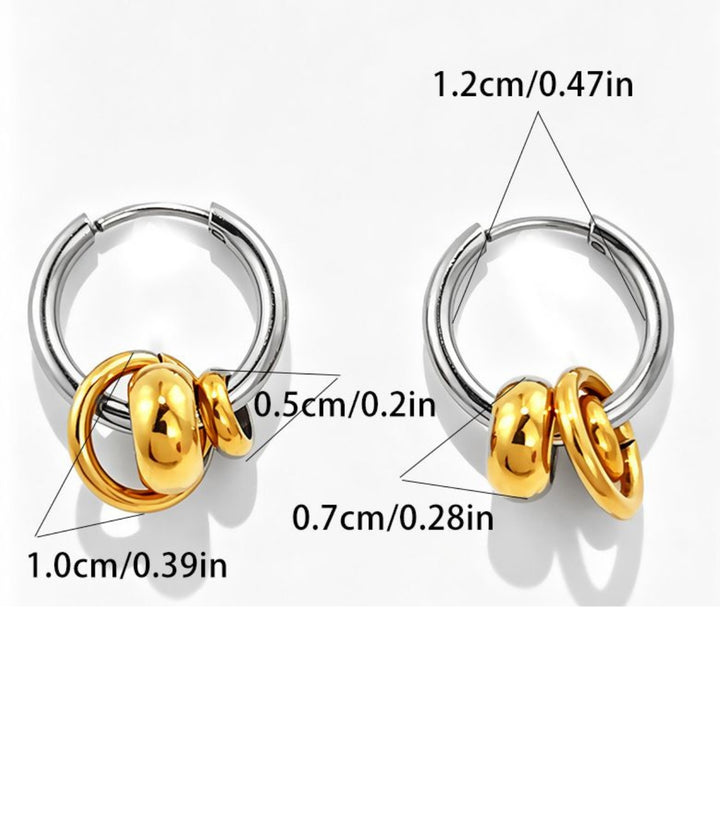 Aretes S Bicolor Hoops Luxury