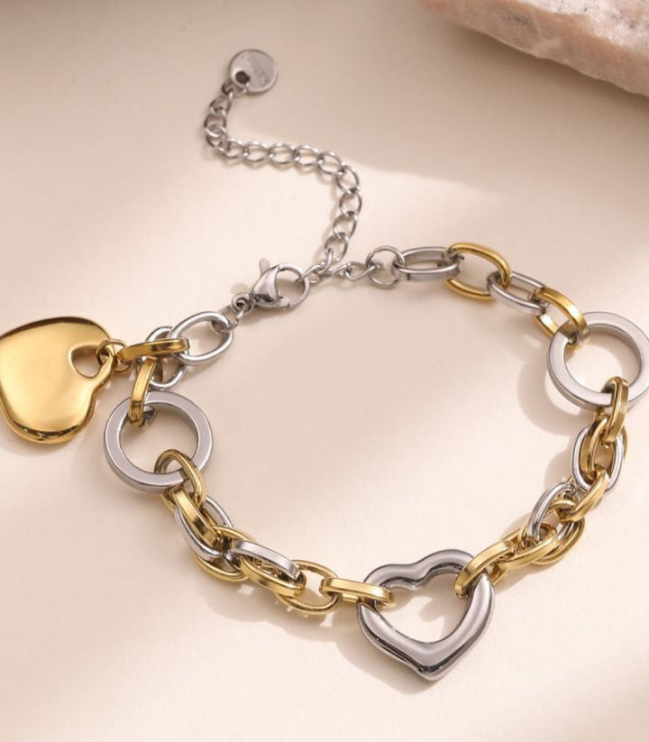 Brazalete Bicolor Corazones