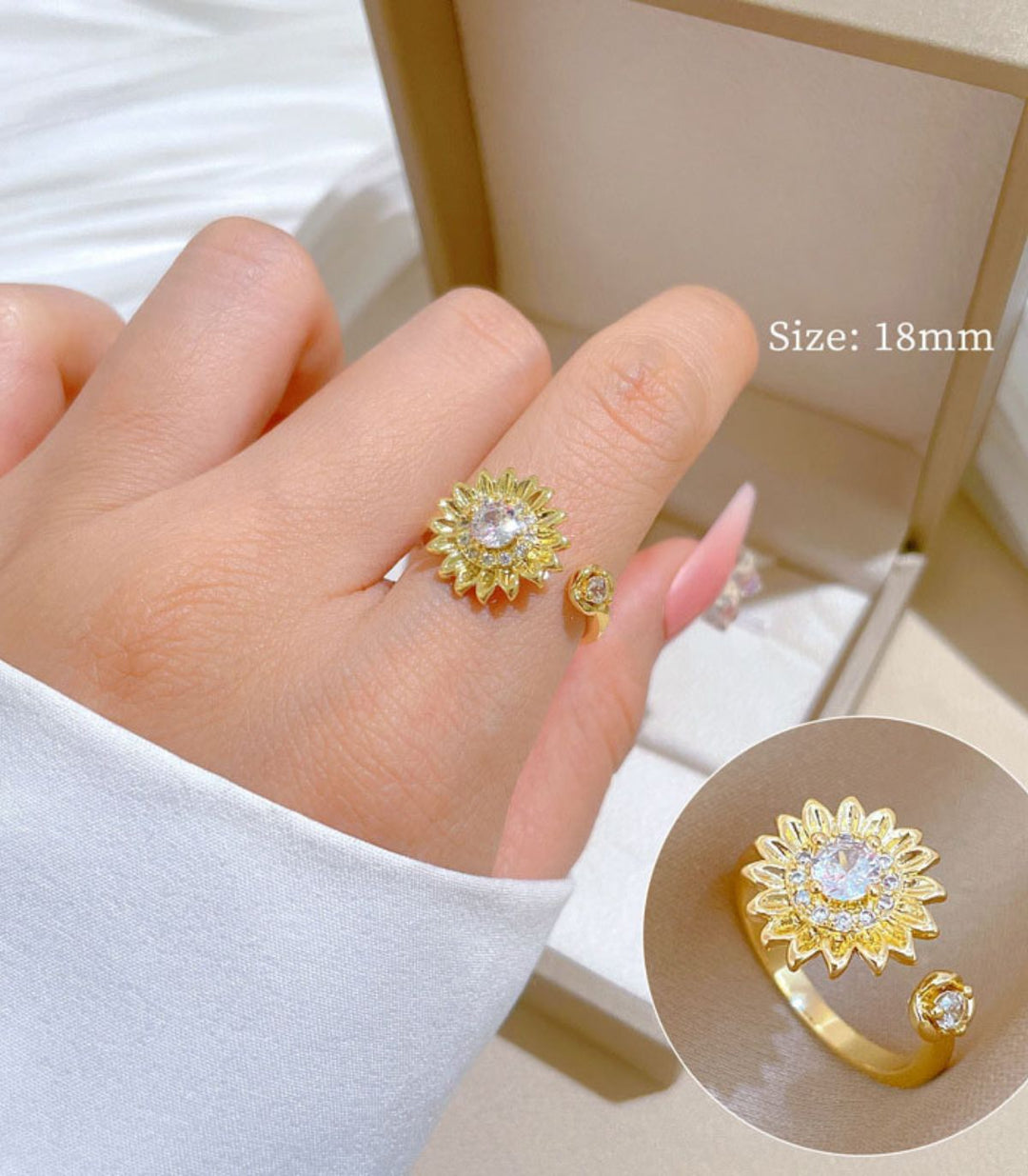 Anillo Diamond flower