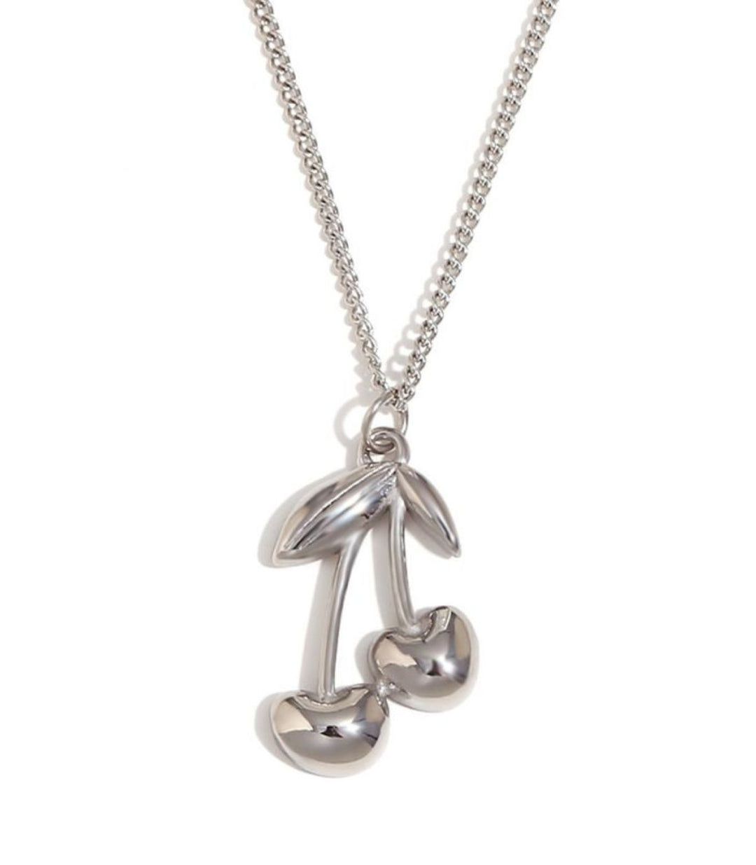 Collar silver cherry