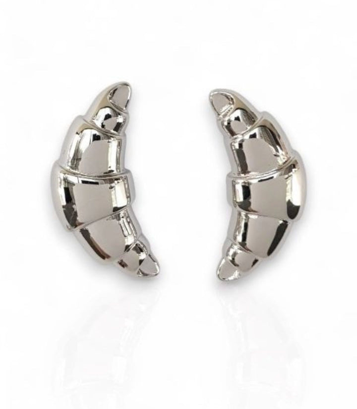 Aretes plata croissant