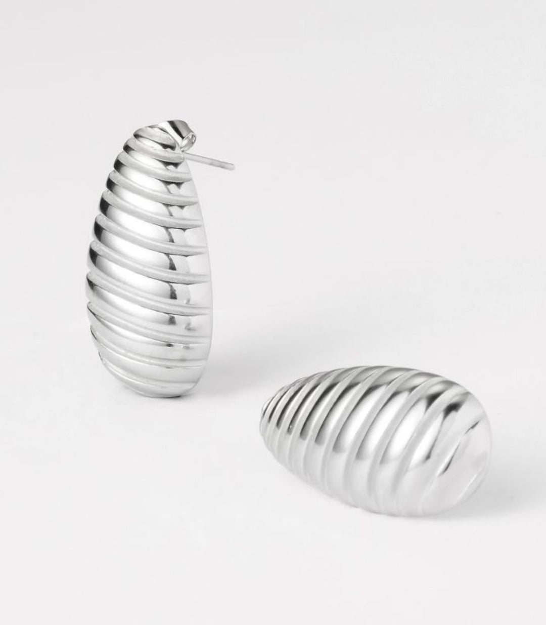 Aretes silver textured 8