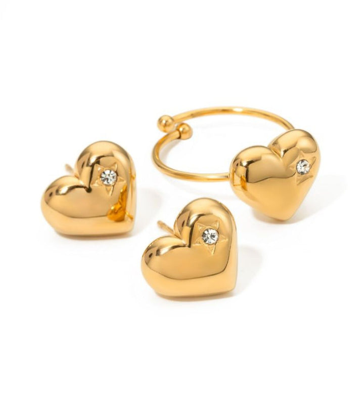 Aretes diamond heart