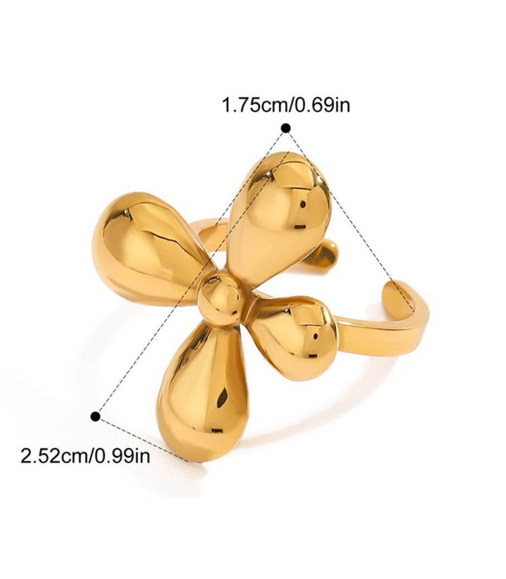 Anillo flor de acero