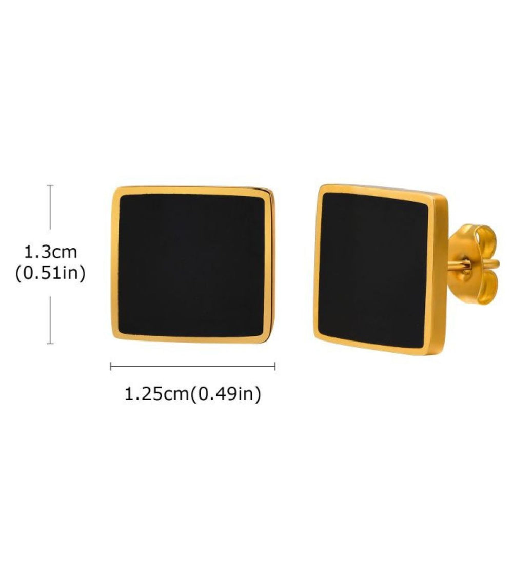 Aretes black square