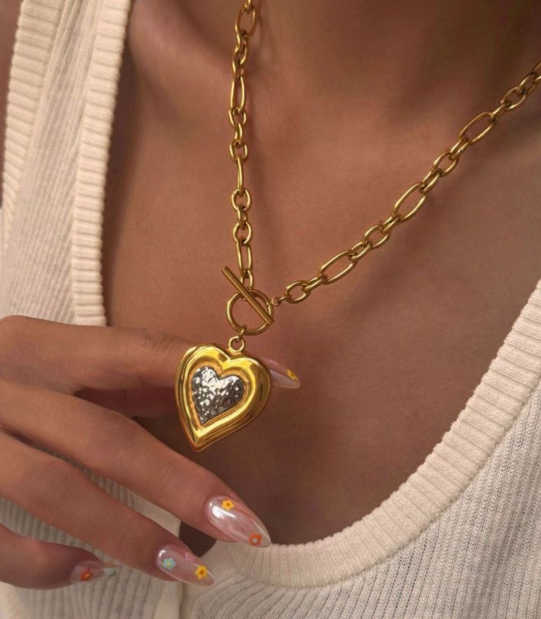 Collar bluckle corazón