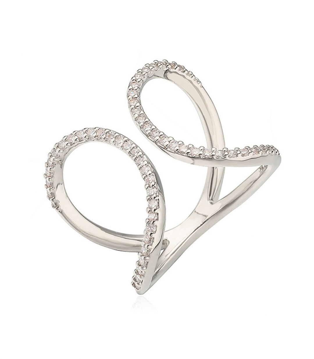 Anillo plata zirconias
