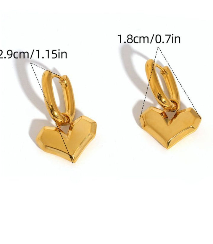 Aretes heart hoop