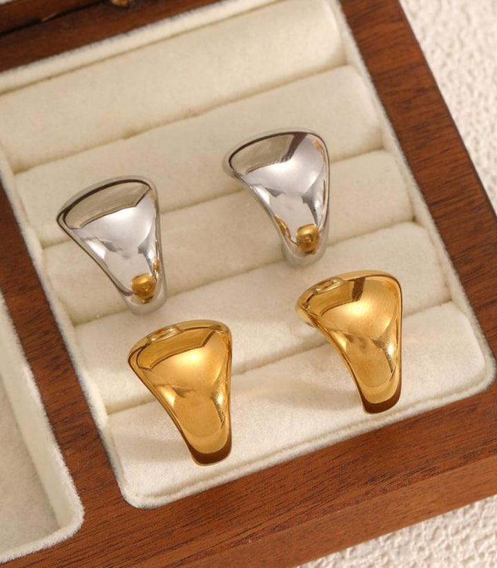 Aretes plata c shaped