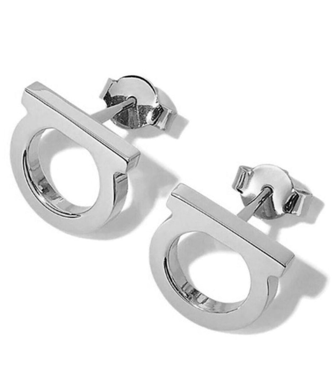 Aretes plata geométricos