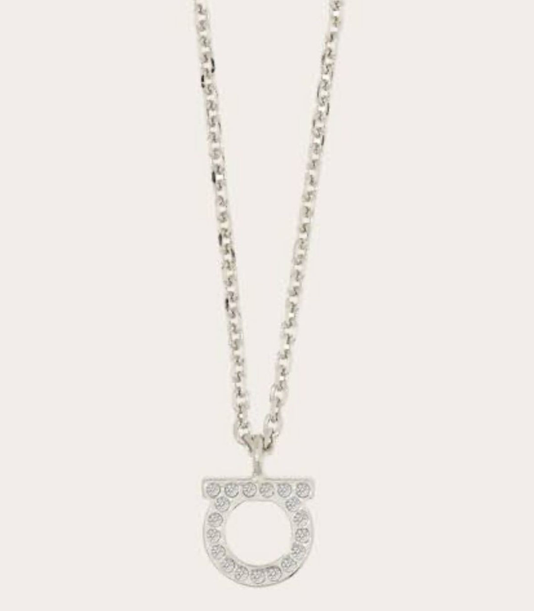 Collar silver alphabet zirconium