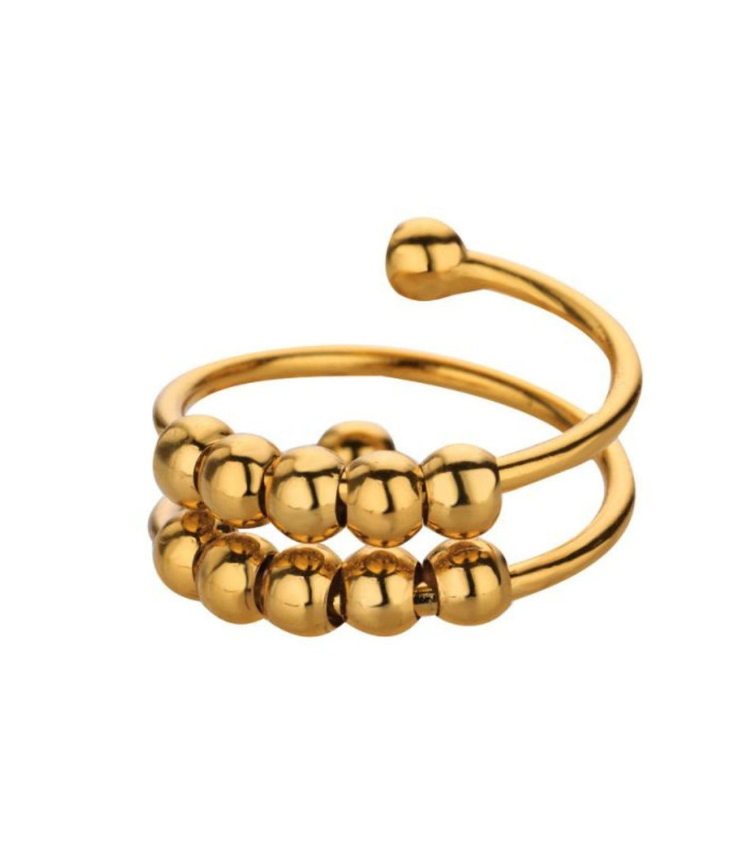 Anillo dorado doble antiestres