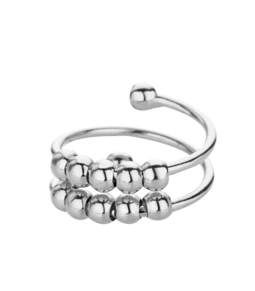 Anillo plata doble antiestres