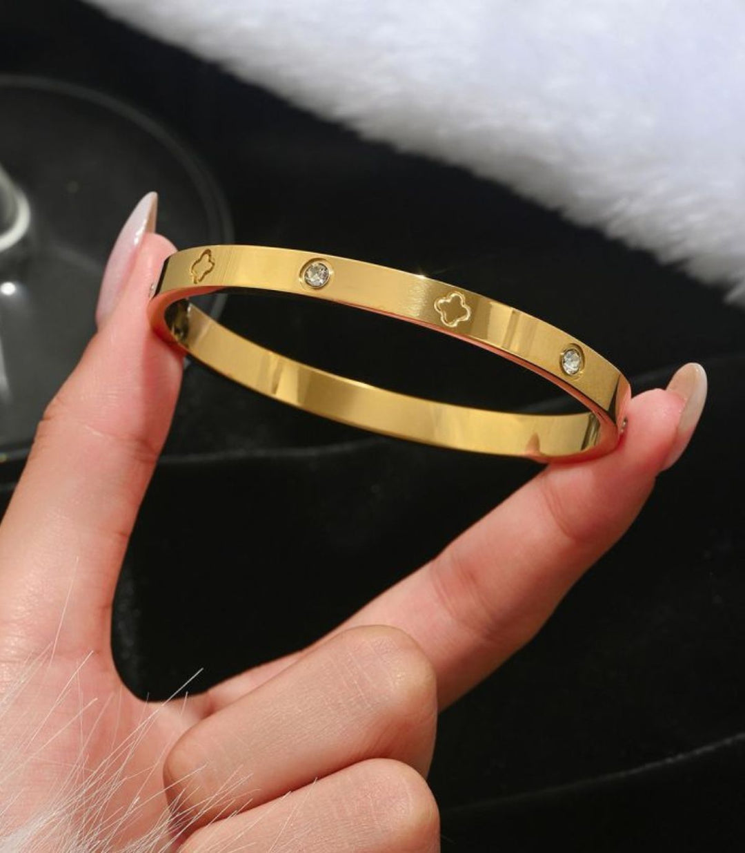 Brazalete diamond clover