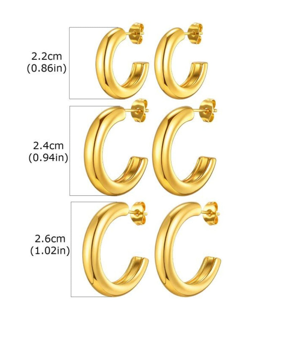 Aretes set de 3 pares