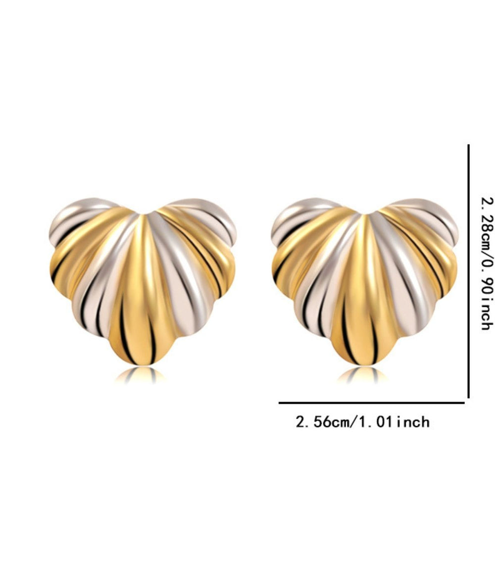 Aretes bicolor heart 2