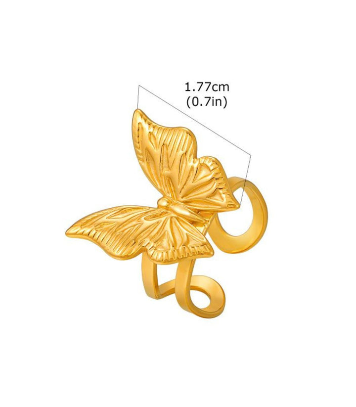 Anillo Mariposa  stamped