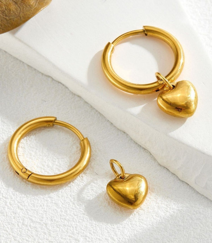 Aretes Heart shaped