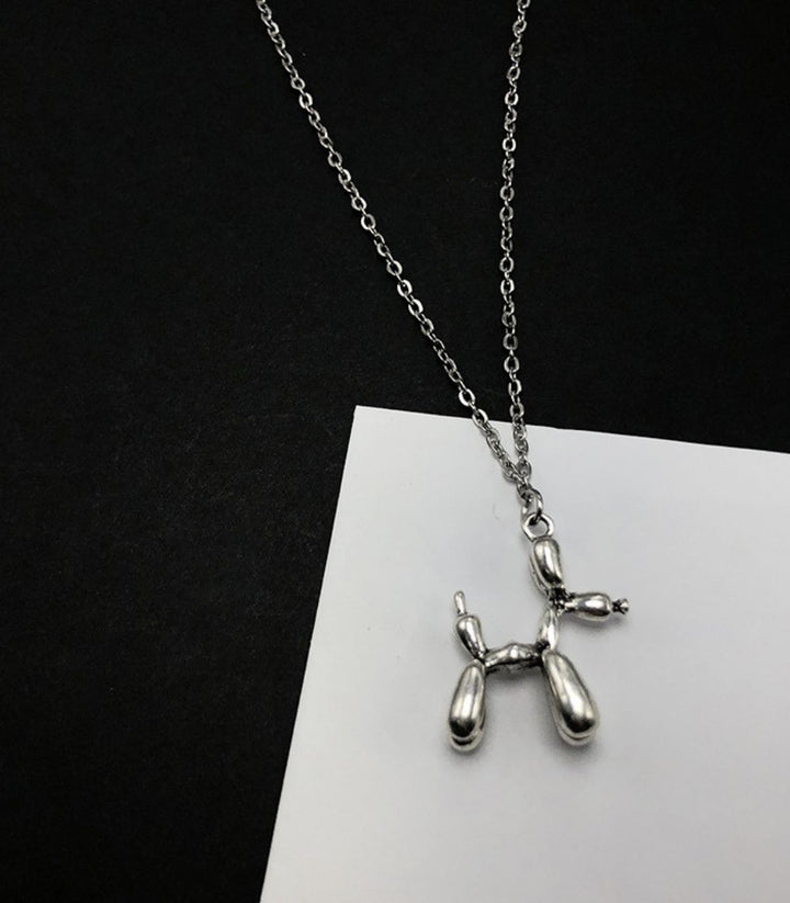 Collar silver balloon dog